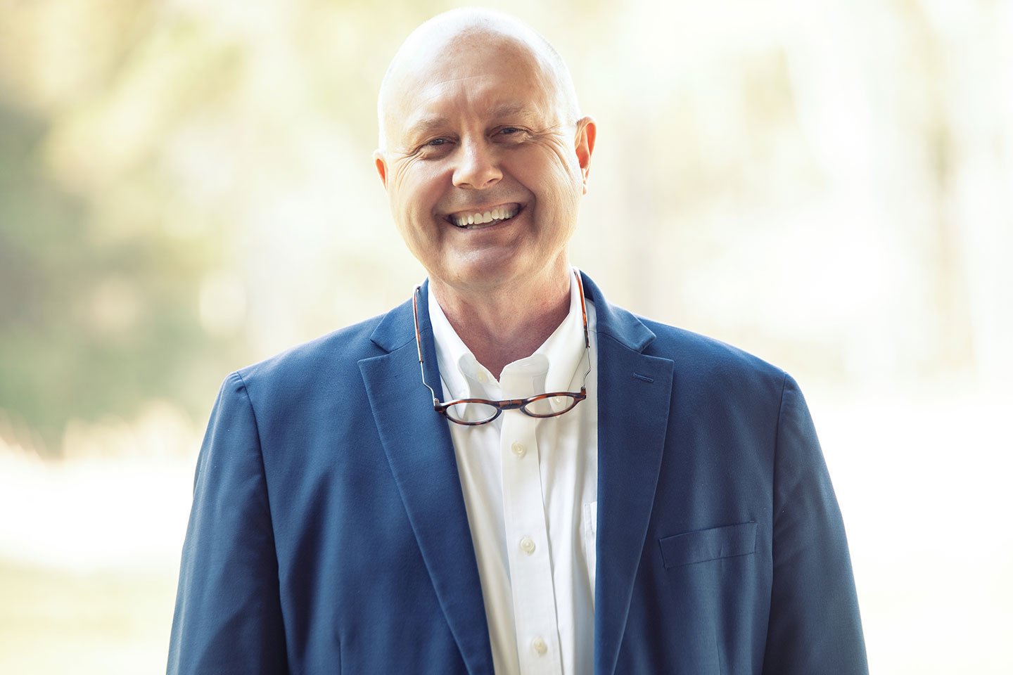 Richard Causey smiling outdoors in natural light
